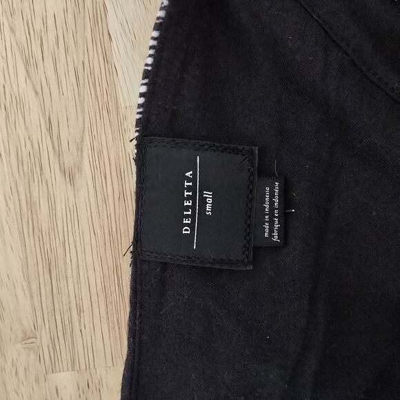 Deletta Anthropologie Dress Womens Small Abstract Sleeveless V Neck Wrap Mini - Picture 3 of 10